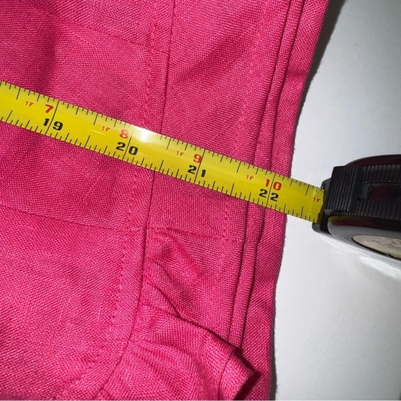 Kim Rogers Linen Jacket Pink Ruffle Trim Cropped Sz S - Picture 9 of 15